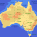 Mapa da Austrália | Imagem de capa do artigo Pomelu: Por que 95% da Austrália é Vazia? - Saiba mais | Fonte: Wikimedia Commons Australia map de.svg
