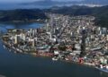 Visão aérea da belíssima cidade de Itajai em Santa Catarina | Imagem da Capa do artigo: Cidade de ITAJAÍ em Santa Catarina - 10 atrações para conhecer | Pomulo Itajai